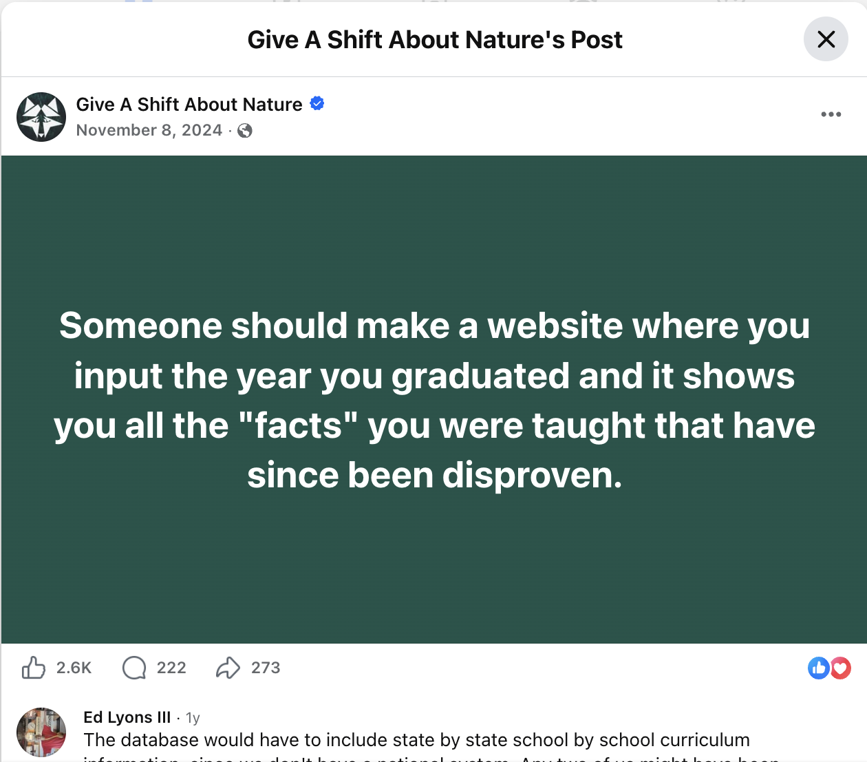 Reddit posts about outdated facts